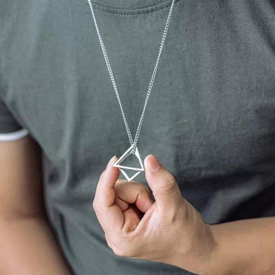 Picture of Fashion Men Arrow Head Pendant Necklace Street Party Long Chain Jewelry Gift/ Unique Design Pendant Chain For Men's