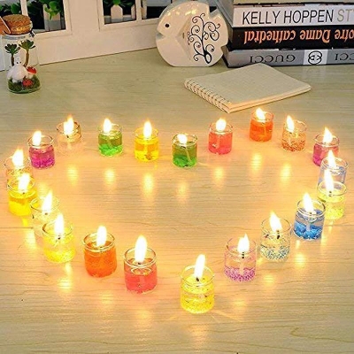 Picture of Cute Little Glass Jelly Candles set of 6pcs