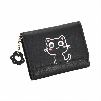Picture of Ladies Short Leather Clutch  Girl Small Purse Coin Purse Card Holder