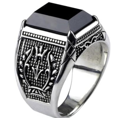 Picture of Stainless Steel Natural Mens Finger Ring - Ring For Girls