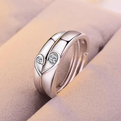 Picture of New Couple Ring for Men Ring for Couples Stainless Steel Rings with Black And Gold Plating