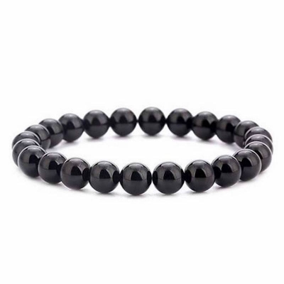 Picture of Black Onyx Agate Bead Stones Bracelet