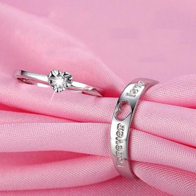Picture of Unique Couple Lover Finger Rings Men and women-2pcs