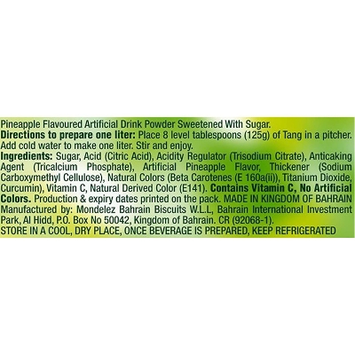 Picture of Tang Mango & Tang Lemon Flavoured Drink Mix with Vitamin C, D & Zinc, (1kg), Resealable Pouch | Imported From UAE