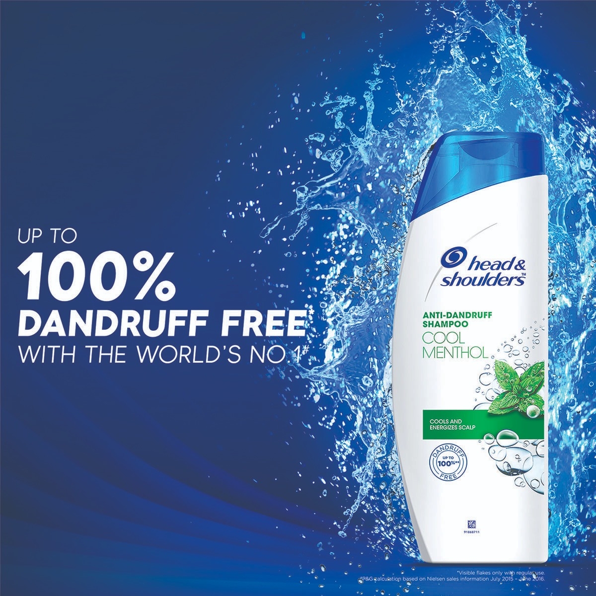 Picture of Head and Shoulders Cool Menthol Anti Dandruff Shampoo - 340ML