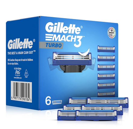 Picture of Gillette Mach Turbo 3 Shaving Men Blades- Pack Of 4