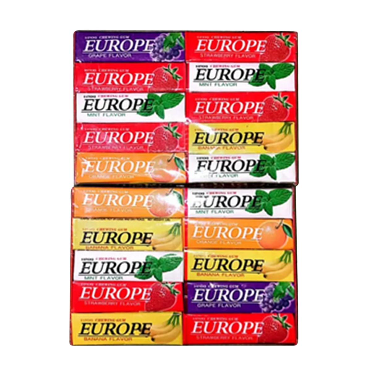 Picture of Europe chewing gum Mix Flavour 20 box(5sticks per box)