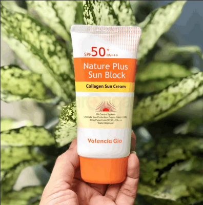 Picture of Valencia Gio Nature Plus Sun Block Collagen Water Resistant Sun Cream SPF 50+ PA+++70ml