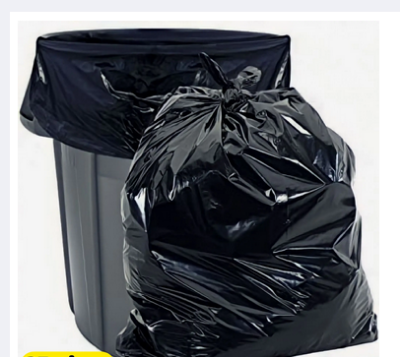 Picture of Garbage bag (24" x 18") 50 pcs/trash bag/garbage bag/garbage bag/poly bag black - poly bag