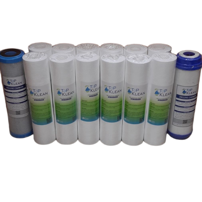 Picture of Sediment Filter PP -12 Pcs, CTO Net Carbon-1 Pcs, UDF Box Carbox-1 Pcs (14 Pcs Package) TOP KLEAN