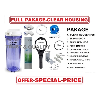 Picture of Water Filter Housing 10" CLEAR COLOUR FULL PAKAE