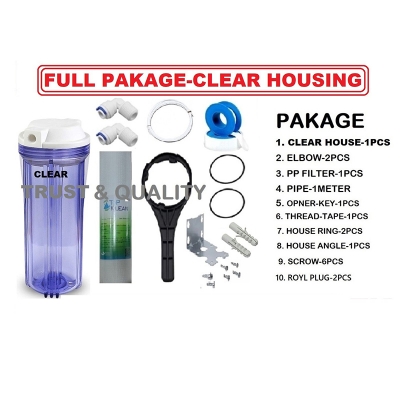 Picture of Water Filter Housing 10" CLEAR COLOUR FULL PAkage