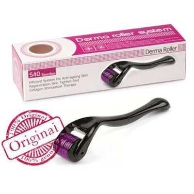 Picture of Derma Roller (0.5 mm) Professional Titanium Microneedle Derma Roller Hair Regrowth Acne Scars Anti-aging Skin Therapy Dermatology System