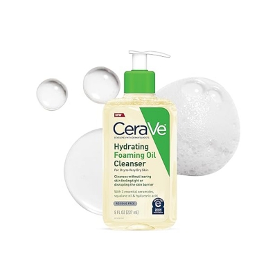 Picture of cerave hydrating foaming oil cleanser for dry to very dry skin 237ml