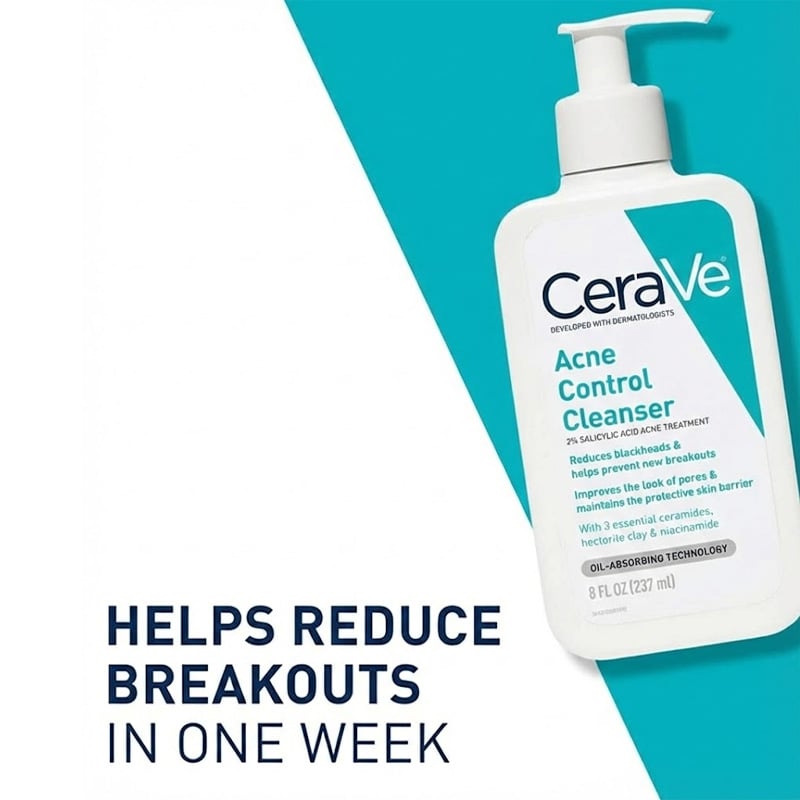 Picture of Cerave Acne Control Cleanser with 2% Salicylic Acid Acne Treatment 237ml