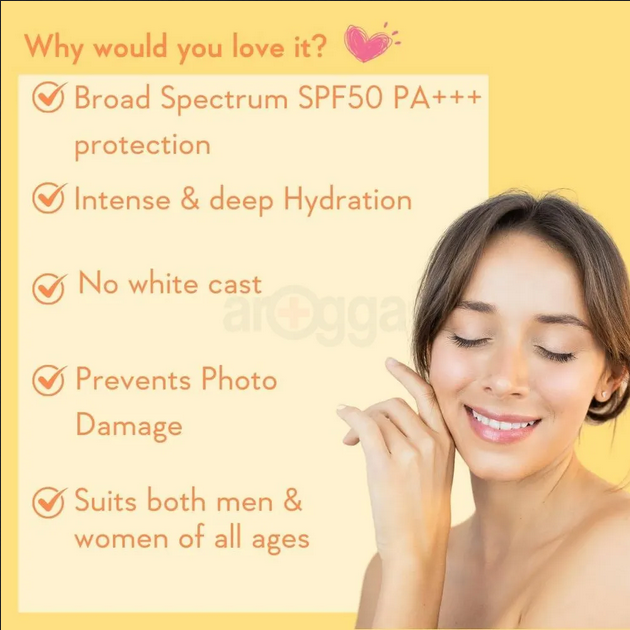 Picture of WishCare Sunscreen Body Lotion SPF 50 PA+++ with Niacinamide, Ceramide Carrot Seed and Raspberry-200ml
