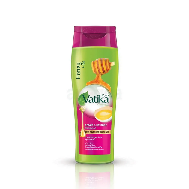 Picture of Vatika Naturals Repair & Restore Shampoo with Honey & Egg for Damaged Hair, Split-ends-400ml