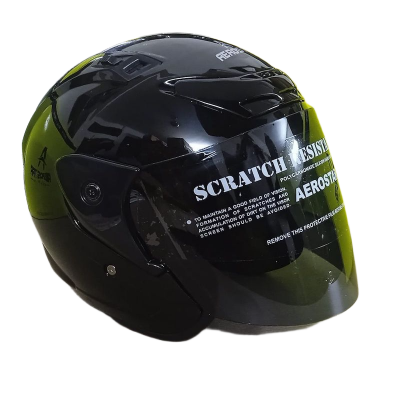 Picture of X-TON PLAIN GLOSSY BLACK  CERTIFIED HELMET (Black)