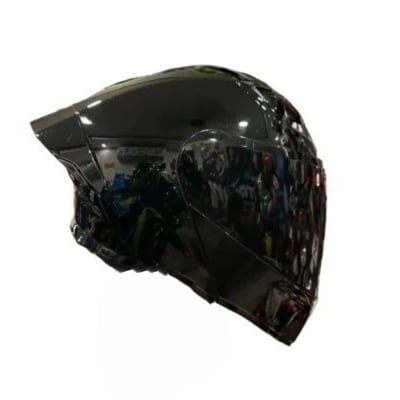 Picture of Steelbird SBA 20 Modular Glossy Black Certified Helmet (Gloss Black)