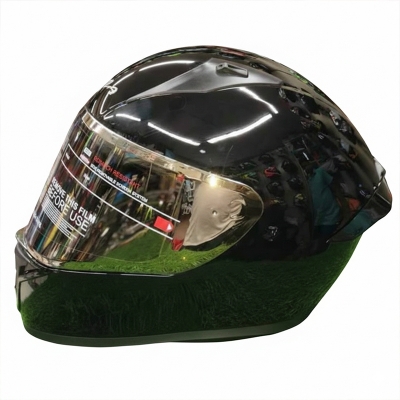 Picture of Bolt Bunny Glossy Black full face helmet with dual certification. (Black)