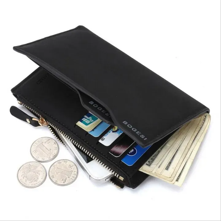 Picture of Bogesi PU leather wallet money bag - Black
