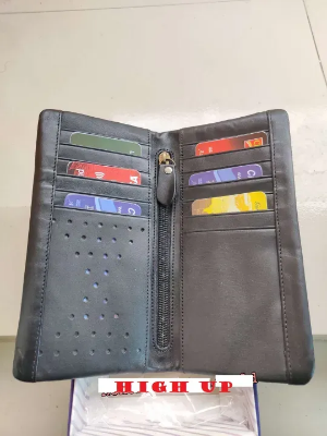 Picture of Long wallet Soft pure leather design card holder Mobile and money coin purse wallet