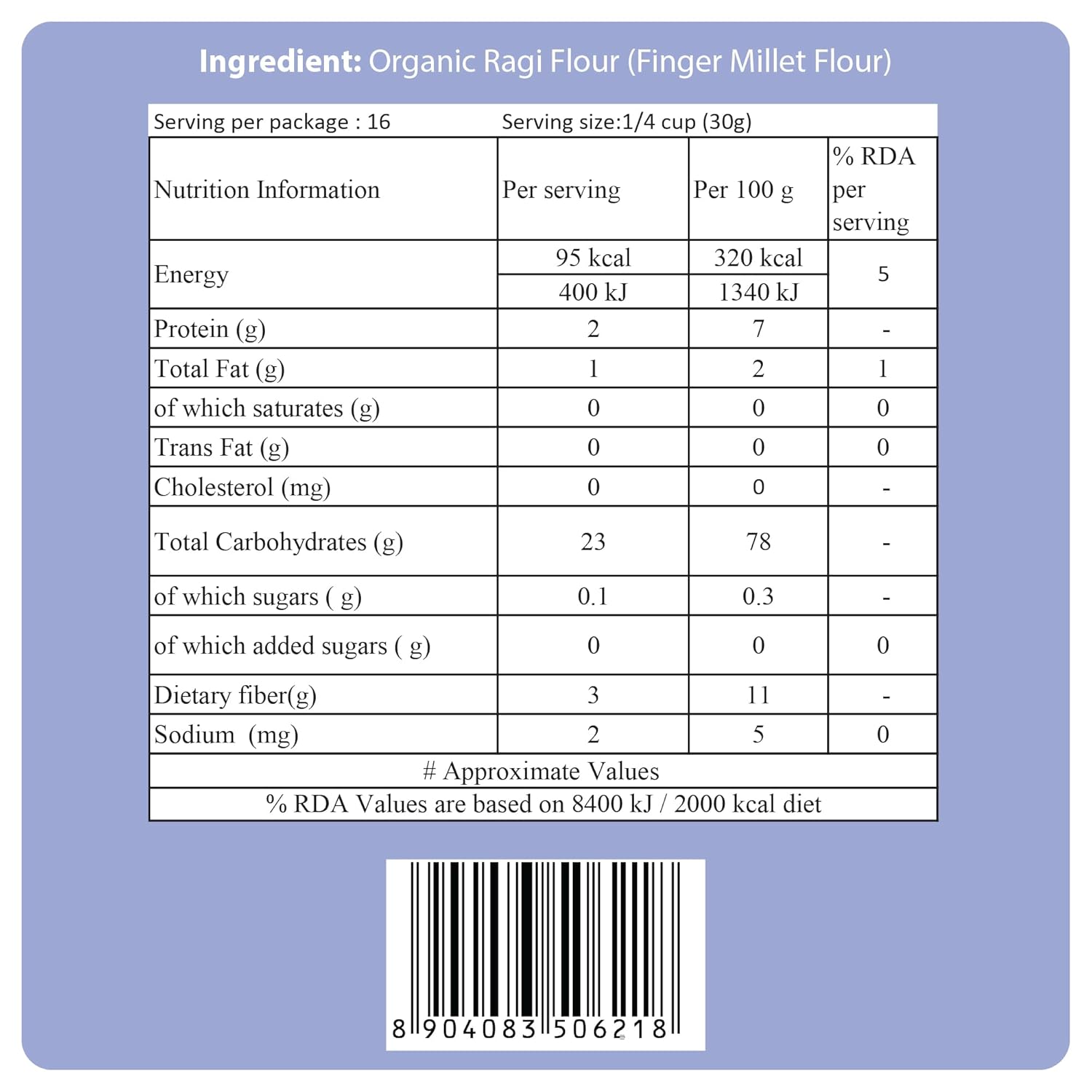 Picture of 24 mantra  organic ragi flour