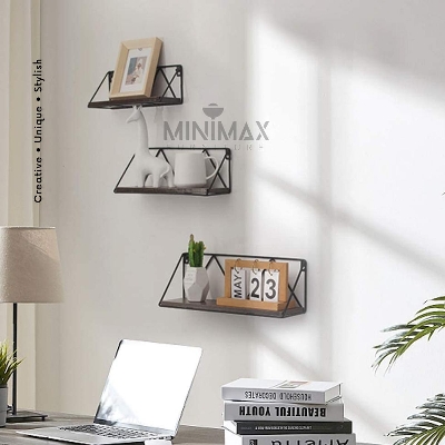 Picture of MiniMax Floating Wall Shelves (Set of 3) Black