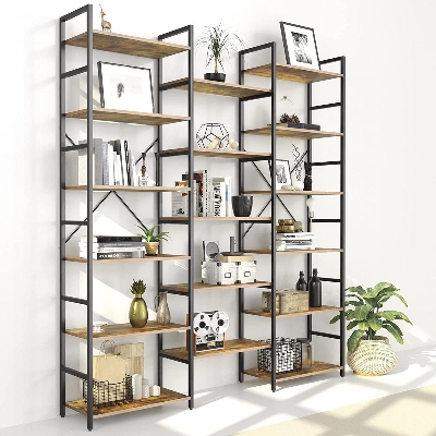 Picture of Triple Wide 6-Shelf Bookcase Customized Color