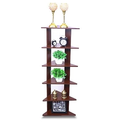 Picture of Wall Mount Wall Corner Shelf Brown