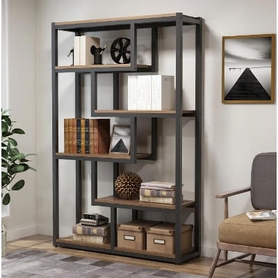 Picture of Minimax 6-Tier Bookshelf, Modern Bookcase, Storage and Display Shelves Black