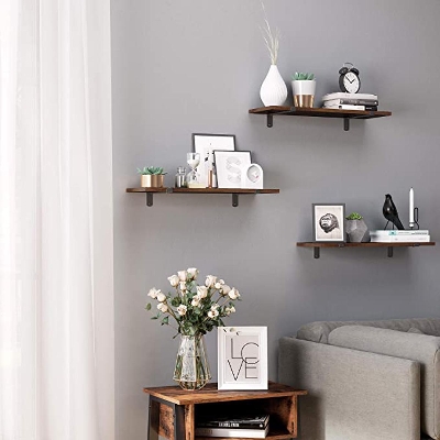 Picture of Wall  Shelves,Floating Decorative Shelves, Brown / Black ,60 x 20 x 7 cm, Multicolor