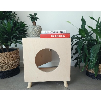 Picture of Minimax Cat Litter Box Enclosure Modern Stackable Pet House Brown,15 kg,Medium