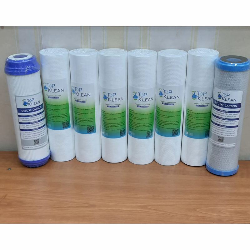 Picture of Sediment Filter PP -6 Pcs, CTO Net Carbon-1 Pcs, UDF Box Carbox-1 Pcs (8 Pcs Package) TOP KLAN BRAND
