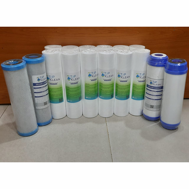 Picture of Sediment Filter PP -12 Pcs, CTO Net Carbon-2 Pcs, UDF Box Carbox-2 Pcs ( 16 Pcs Package) TOP KLEAN