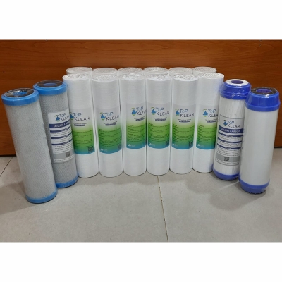 Picture of Sediment Filter PP -12 Pcs, CTO Net Carbon-2 Pcs, UDF Box Carbox-2 Pcs ( 16 Pcs Package) TOP KLEAN