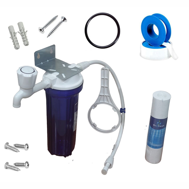 Picture of 10 Inch Water Filter Purifier with all Accessories for Household Iron Removal Water Cartridge Filter (FULL PAKAGE)