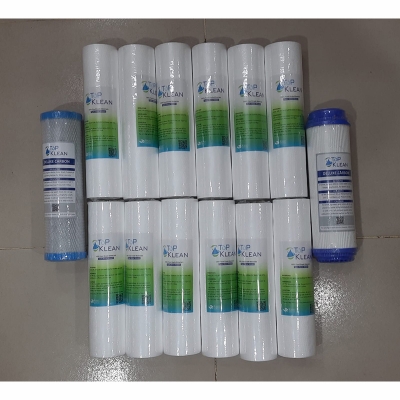Picture of Sediment Filter PP -12 Pcs, CTO Net Carbon-1 Pcs, UDF Box Carbox-1 Pcs (14 Pcs Package) TOP KLEAN