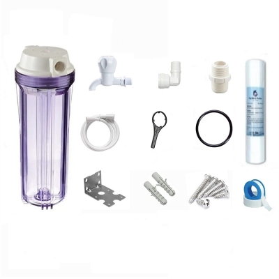 Picture of 10 Inch Water Filter Purifier with all Accessories for Household Iron Removal Water Cartridge Filter (FULL PAKAGE)