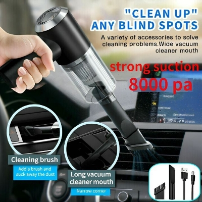 Picture of USB Rechargeable Vacuum – Home & Office Use | MNK SHOP (Black)