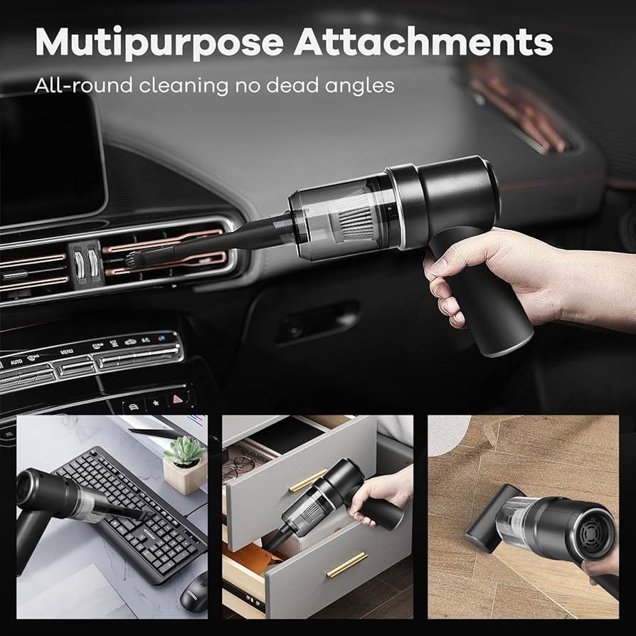 Picture of 7.4V Cordless Vacuum with Dual Fan | MNK SHOP (Black)
