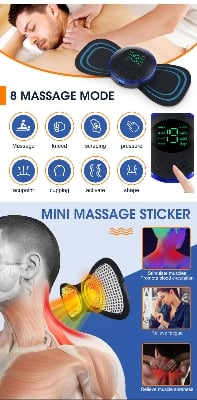 Picture of 8-Mode Neck Massager with USB Charging | MNK SHOP (Black)