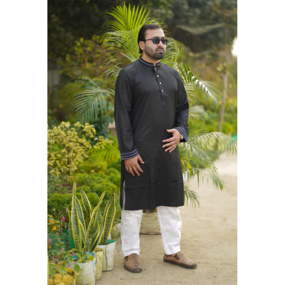 Picture of Classic Black Cotton Panjabi