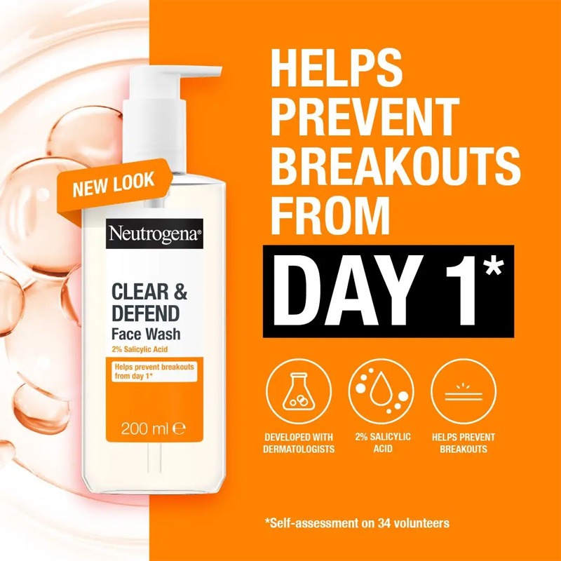 Picture of NEUTROGENA FACE WASH 150ML CLEAR & DEFIND