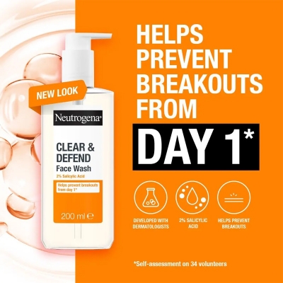 Picture of NEUTROGENA FACE WASH 150ML CLEAR & DEFIND