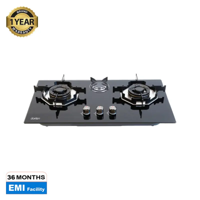 Picture of DORFEN Glass Gas Stove with 3-Burners - 31x18