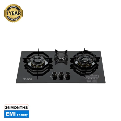 Picture of DORFEN Glass Gas Stove with 3-Burners - 30x18