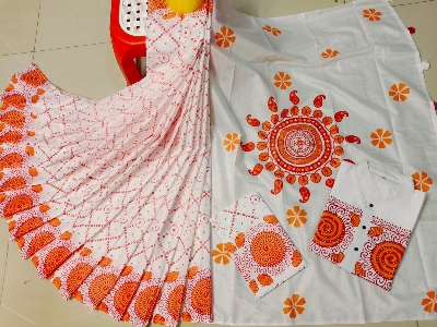 Picture of Resmi Silk skin print Saree for women