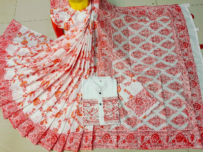 Picture of Resmi Silk skin print Saree for women