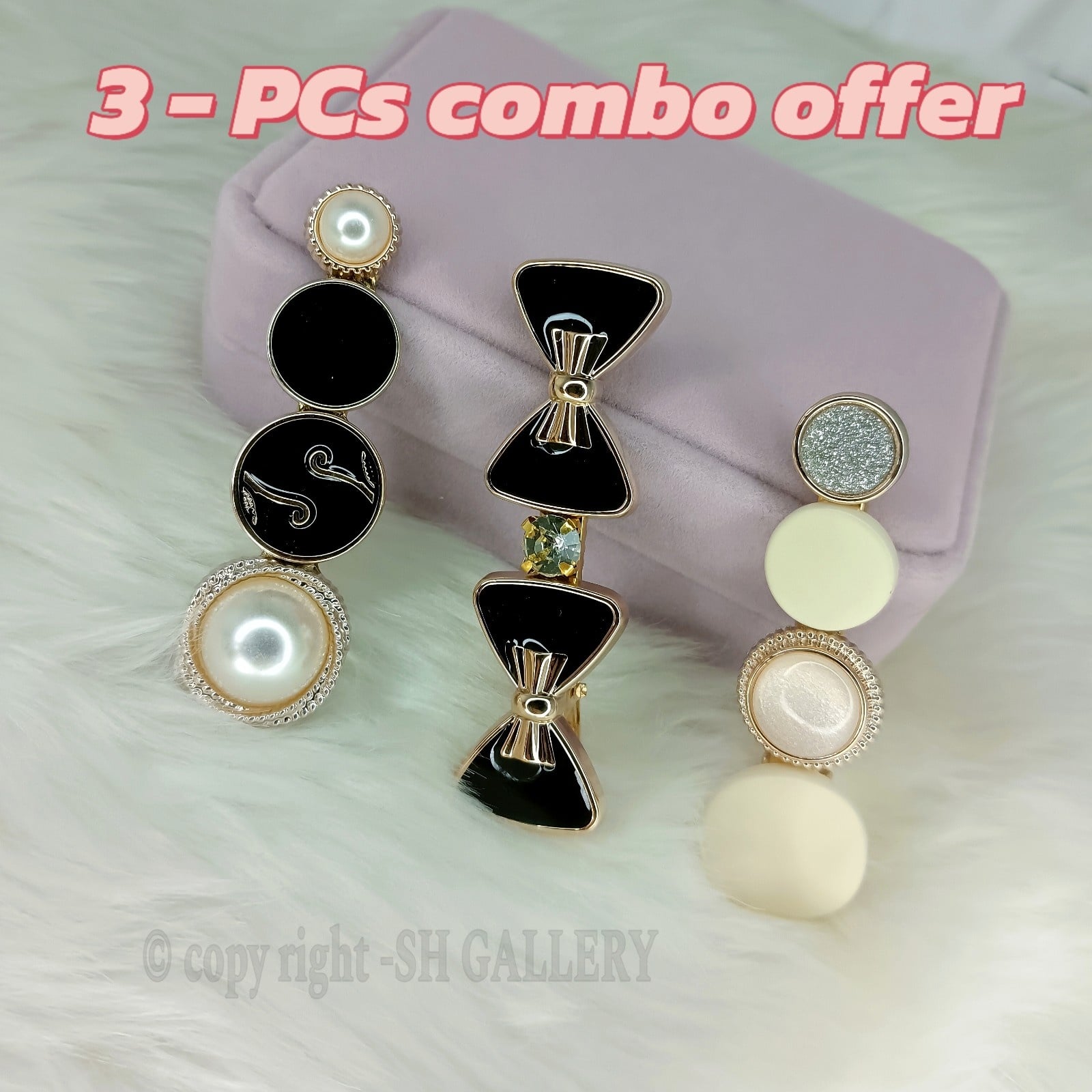 Picture of Premium 3-Piece Elegant Hair Clip Combo – Stylish & Durable ( 3X combo)